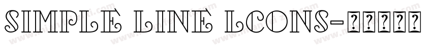 simple line lcons字体转换